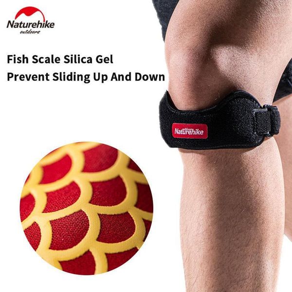 elbow & knee pads naturehike 1pcs adjustable pad pain relief patella stabilizer brace support soccer basketball running sport outdoor1, Black;gray